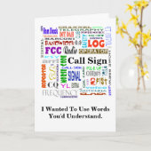 Ham Radio Word Collage Cardカスタマイズ   可能です！ カード (黄色い花)