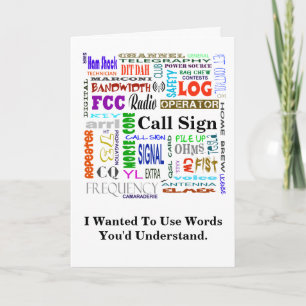 Ham Radio Word Collage Cardカスタマイズ 可能です! カード