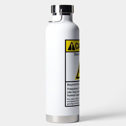 Ham Shackおもしろい Caution Radio Operator(HAM Shack Ca ウォーターボトル (右面)