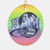 HAM WORLD LOGOアマチュアラジオ セラミックオーナメント (左)