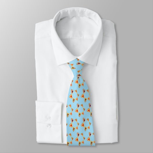 Hamantaschen Tie for Purim （青い背景） ネクタイ (タイ)