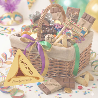 Hamantash Hamantaschen Hebrew Happy Purim 三角形シール