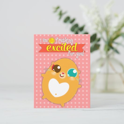 Hambiscuit - So Freaking Excited - カスタムHambiscuit ポストカード (スタンド正面)