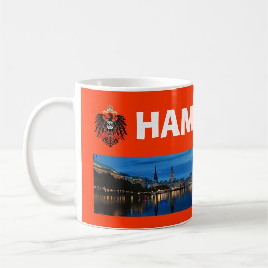 Hamburg*のパノラマ式のコップ コーヒーマグカップ (左)