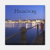 Hamburg Binnenalster blaue Stunde Magnet マグネット (正面)
