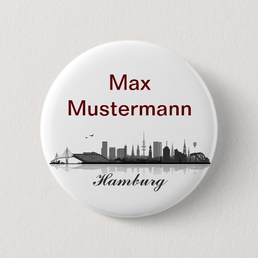 Hamburg Button / Anstecker / Pin 缶バッジ (正面)