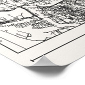 Hamburg Charcoal City Map Poster Minimal Germany ポスター (角)