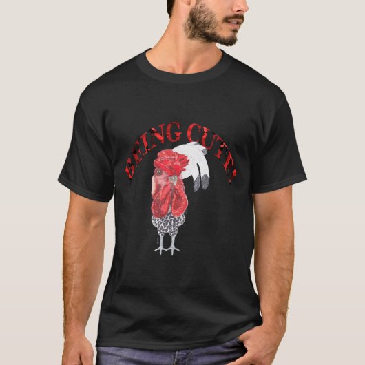 HAMBURG CHICKEN BEING CUTE Tシャツ (正面)