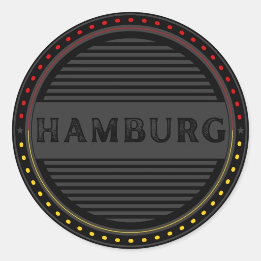 Hamburg City Pride Emblem – German Identity ラウンドシール (正面)