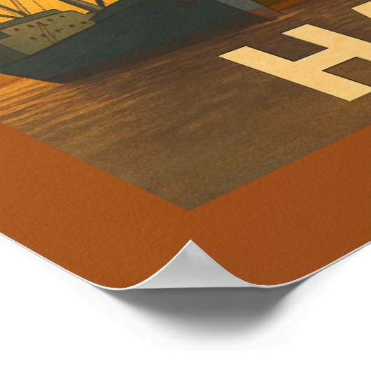 Hamburg Germany City Art ポスター (角)