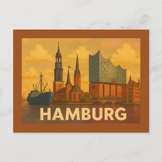 Hamburg Germany City Art ポストカード (正面)