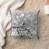 Hamburg Germany City Map クッション (ブランケット)