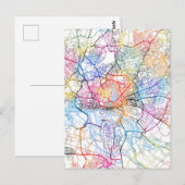 Hamburg Germany City Map ポストカード (正面/裏面)