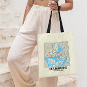 Hamburg, Germany City Map Tote Bag トートバッグ