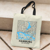 Hamburg, Germany City Map Tote Bag トートバッグ