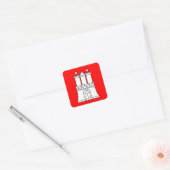 Hamburg, Germany flag スクエアシール (封筒)