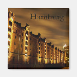 Hamburg - Speicherstadt bei Nacht - Magnet マグネット