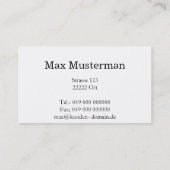 Hamburg Visitenkarten 名刺 (裏面)