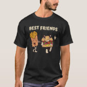 Hamburger And Fries Bestfriends Tシャツ (正面)