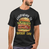 Hamburger Burger  Foodie Buns Cheeseburger Tシャツ (正面)