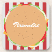 Hamburger cheeseburger cute cafe コースター (正面)