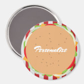 Hamburger cheeseburger cute cafe マグネット (正面/裏面)