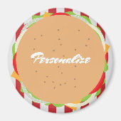 Hamburger cheeseburger cute cafe マグネット (正面)