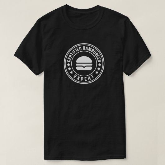 Hamburger Expert Hamburgers Burgers T-Shirt Tシャツ (デザイン正面)