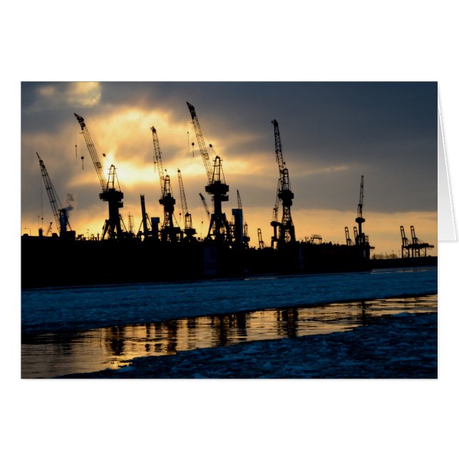 Hamburger Hafen Sonnenuntergang - Hamburg (正面横)