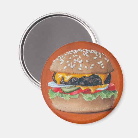 Hamburger Illustration magnets マグネット (正面/裏面)
