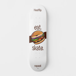 Hamburger kawaii "eat skate repeat" スケートボード