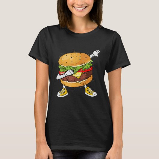 Hamburger Kids Men Women Cheeseburger Tシャツ (正面)