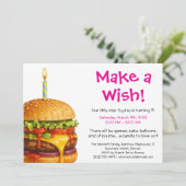 Hamburger Party Cookout | Kids Birthday 招待状 (スタンド正面)
