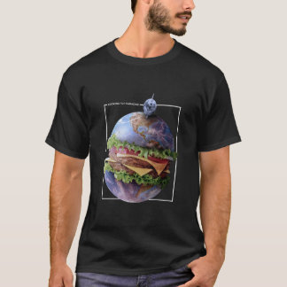 hamburger planet tシャツ