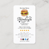 hamburger  review QR Code  名刺 (裏面)