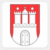 Hamburger Wappen スクエアシール (正面)