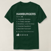 Hamburgers Definition Meaning Funny Tシャツ (デザイン正面)