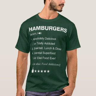 Hamburgers Definition Meaning Funny Tシャツ