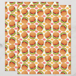 Hamburgers Scrapbook Paper