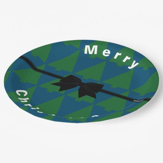 HAMbWGグリーンクリスマスツリーズ紙プレート ペーパープレート (アングル)