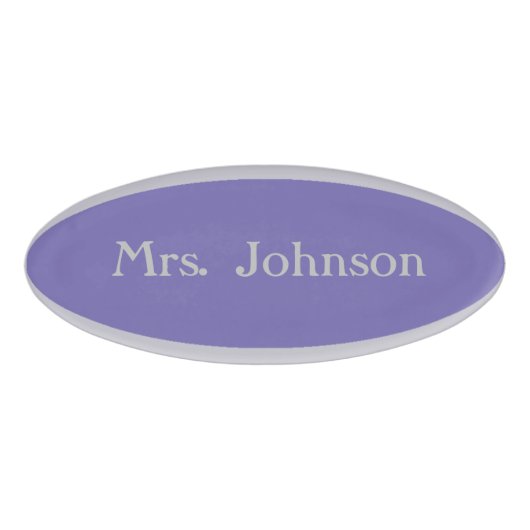 HAMbWGグレイ縁どオバル 名札 (正面)