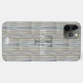 HAMbWGグレイ金ゴールドグラデーションモノグラム Case-Mate iPhoneケース (裏面(横))