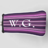 HAMbWGゴルフアイアンヘッドカバー – アメイストストライプ ゴルフヘッドカバー (正面)