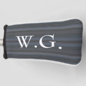 HAMbWGゴルフアイアンヘッドカバー – 青ストライプ色 ゴルフヘッドカバー (正面)