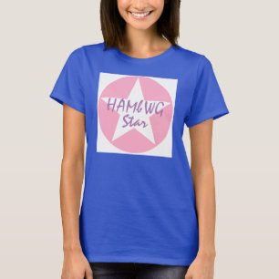 HAMbWGスターサッカージャージーTシャツ – ピンク/薄紫 Tシャツ