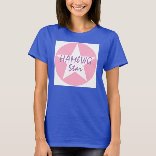 HAMbWGスターサッカージャージーTシャツ – ピンク/薄紫 Tシャツ (正面)