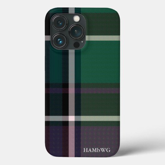HAMbWGタフXtreme電話ケース – グリーンプレイド Case-Mate iPhoneケース (裏面)