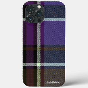 HAMbWGタフXtreme電話ケース – パープルプレイド iPhone 13 Pro Maxケース