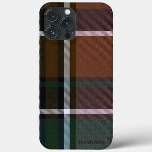 HAMbWGタフXtreme電話ケース – ブラウンPlaid iPhone 13 Pro Maxケース