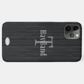 HAMbWGチャコールグレー勾配モノグラム Case-Mate iPhoneケース (裏面(横))